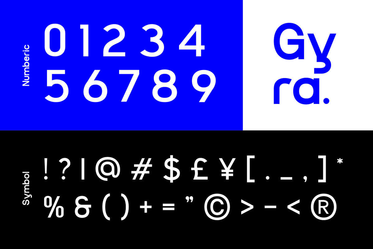 Gyra Modern Cyrillic Sans Serif Font, a Sans Serif Font by Vadovastd (Photo 3 of 7)