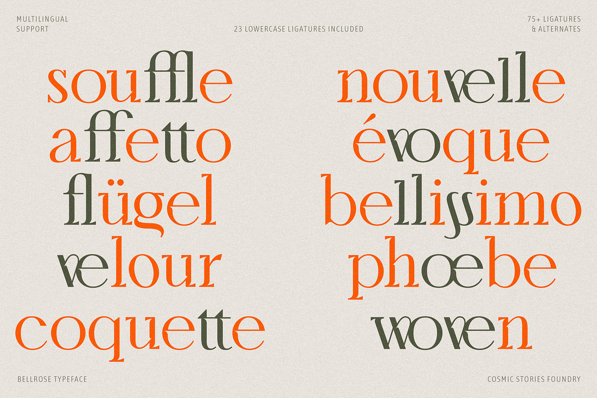 Bellrose Display Serif Font, a Serif Font by CarmineType (Photo 22 of 24)