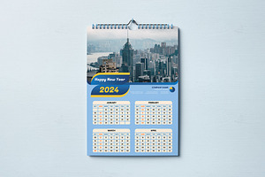 Modern Wall Calendar Design 2024