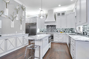 White Kitchen With Modern Island, an Architecture Photo by Water Street Photography (Thumbnail 1 of 2)