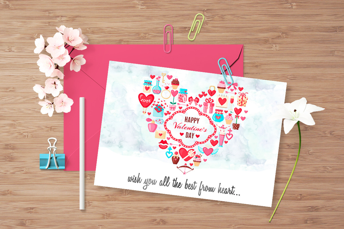 Set of Valentine's Day elements, an Object Graphic by MalniArt (Photo 2 of 4)