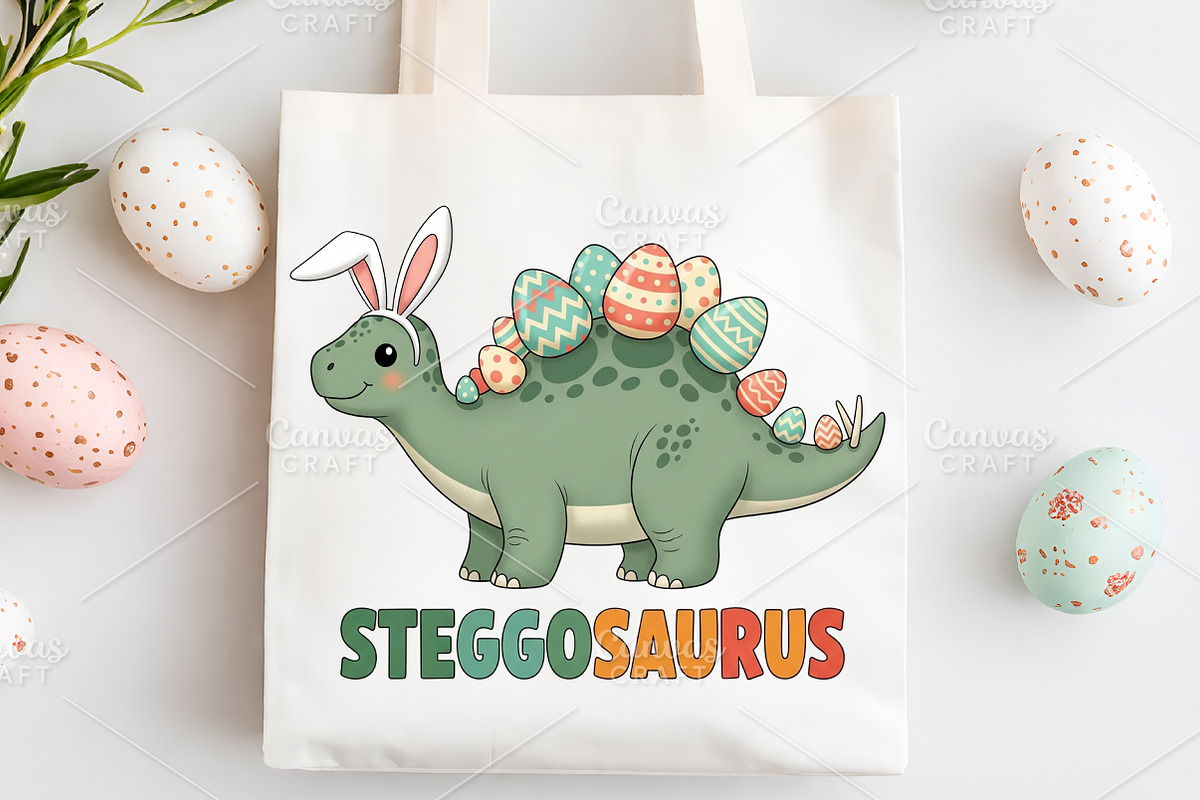 Easter Dinosaur PNG, an Illustration by Canvas Craft (Photo 3 of 6)