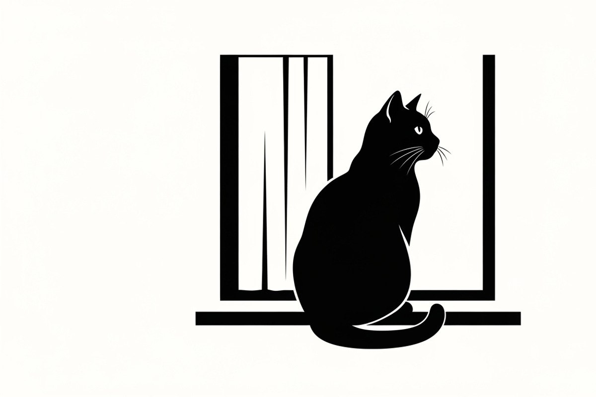 cat sitting by window silhouette, an Illustration by Amazin_art (Photo 16 of 25)