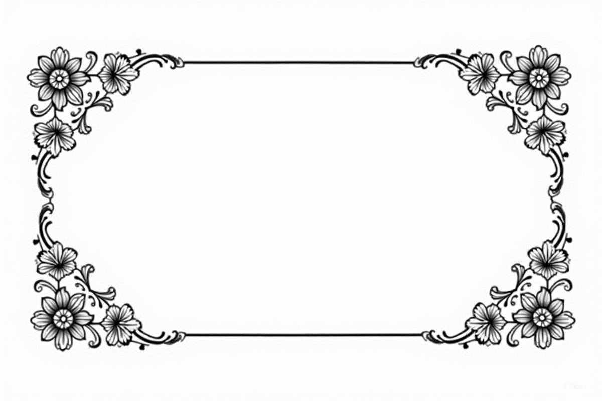 Elegant Floral Border Vector, an Illustration by BIPLOB EXPERT (Photo 7 of 9)