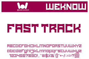 FAST TRACK FONT