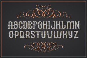 Cognac. Font For Label