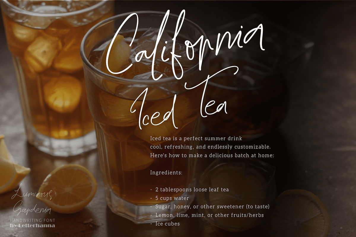 Luminous Gardenia Handwriting Font, a Handwritten Font by Letterhanna Studio (Photo 7 of 10)