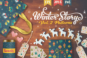 Winter Story. Collection of patterns