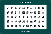 50 Healthy lifestyle icons, an Icon by Wencory (Thumbnail 1 of 2)