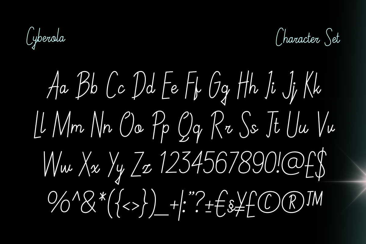 Cyberola – Futuristic Script Font, a Script Font by Drizy (Photo 3 of 10)