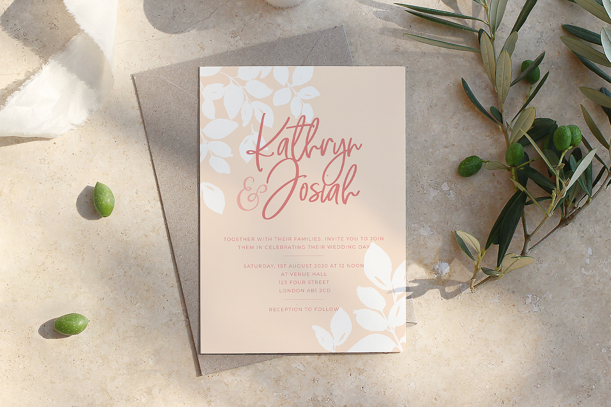 Blush Wedding Stationery Suite, an Invitation Template by R Whitehurst Design (Photo 5 of 10)