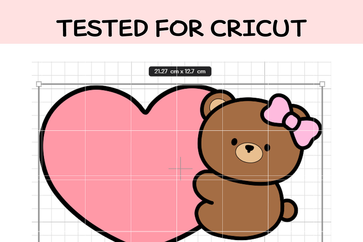 Cute Bear with Heart SVG, an Illustration by TheHitShop (Photo 5 of 10)