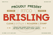 BRISLING - HAND DRAWN TYPEFACE, a Sans Serif Font by Roams Type (Thumbnail 1 of 13)