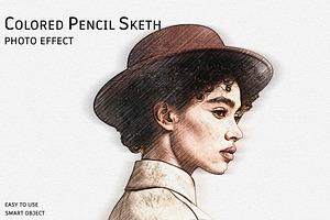 Colored Pencil Sketch Photo Effect, a Presentation Template by 3d_model_tifotizi