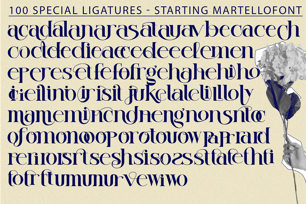 Starting Martello - Ligature Font, a Serif Font by 177Studio (Photo 6 of 7)