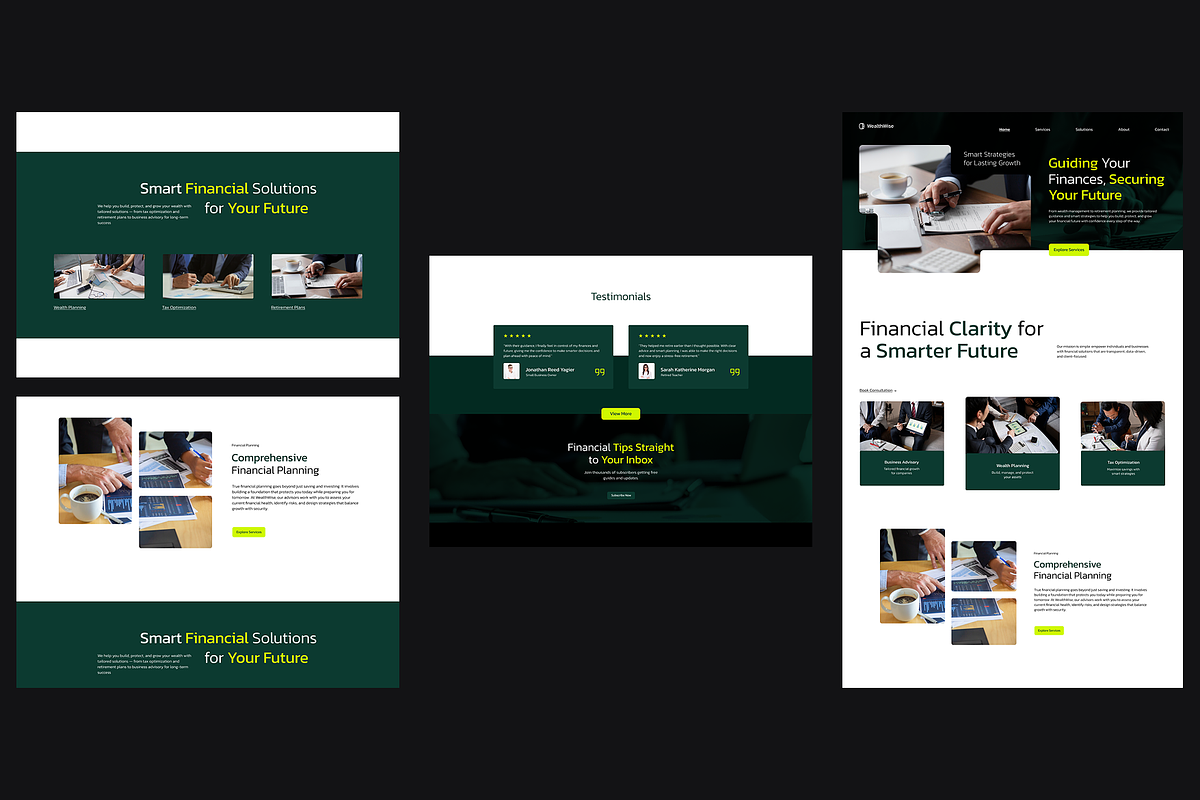 Figma Finance Landing Page Template, a Landing Page Template by Musara (Photo 4 of 6)