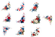 Patriotic Floral Corners Clipart, an Illustration by Designworld (Thumbnail 4 of 6)