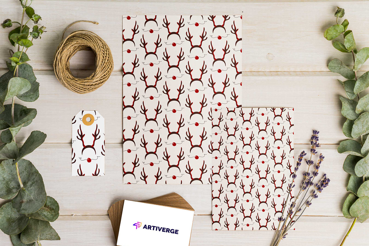 Christmas Mask Icon Seamless Pattern, a Graphic by Artiverge (Photo 4 of 7)