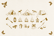 Camping Hand Drawn Illustrations, an Object Illustration by Antiquaria (Thumbnail 2 of 14)