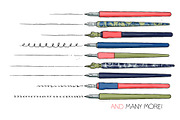 Dip Pen Brushes, a Brush Add-On by Side Project (Thumbnail 3 of 5)