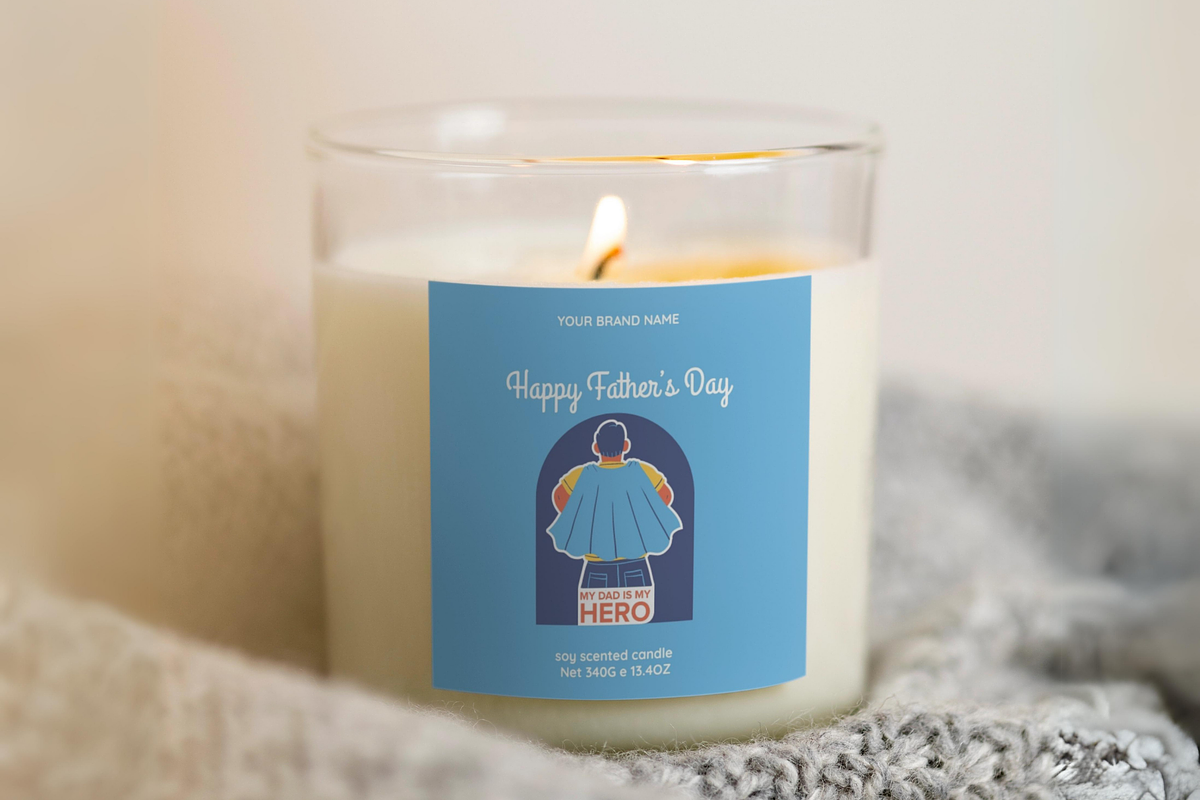 Father's Day Candle Label Template, a Branding & Logo Template by KnowyourLabel (Photo 3 of 5)
