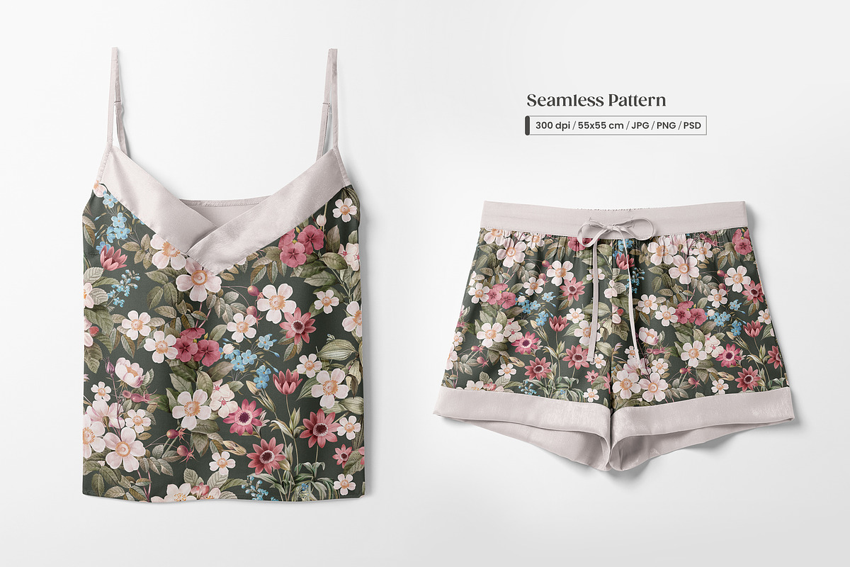 Gentle Bloom Vintage Pattern, a Pattern Graphic by Yello_illustration (Photo 8 of 18)