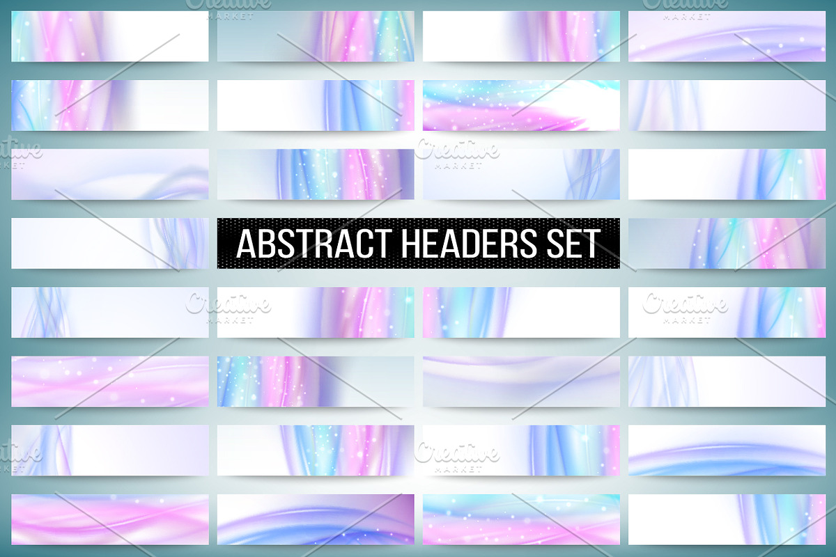 Abstract headers set, a Templates & Theme by VectorShop