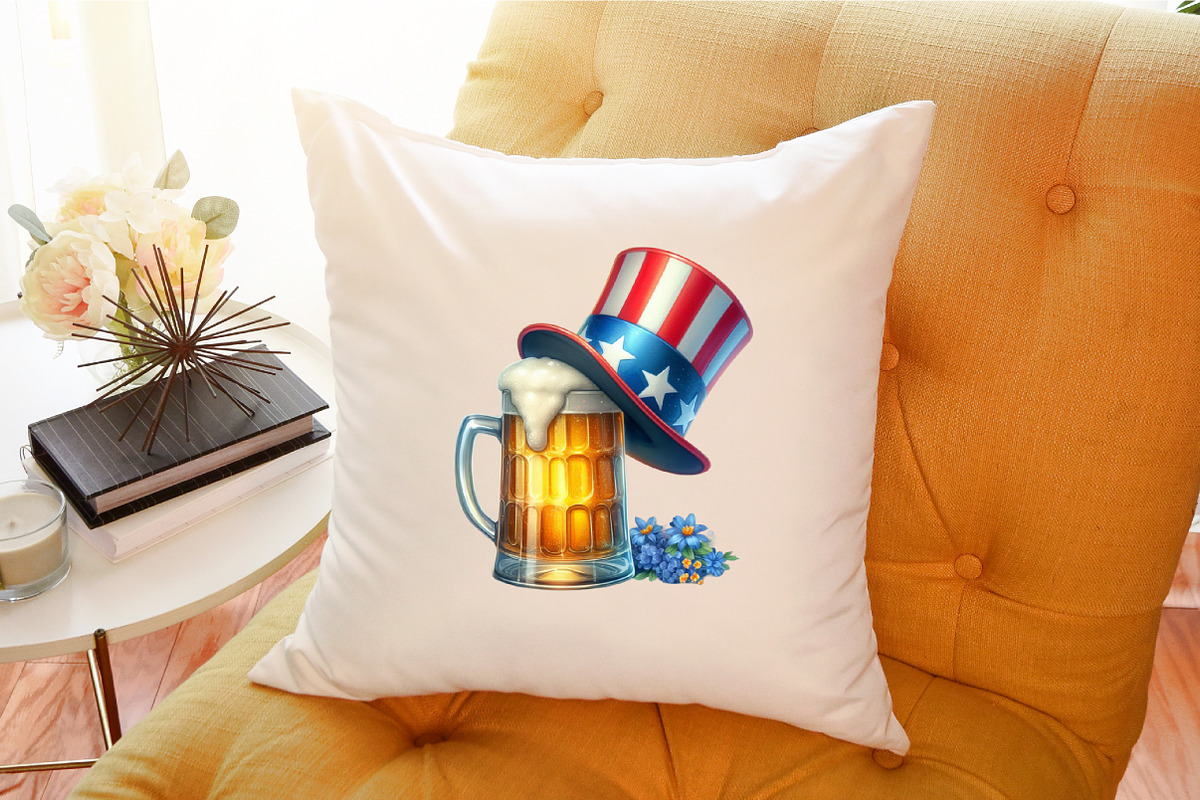American Patriotic Flag Beer Clipart, an Illustration by Sublimation Artist (Photo 6 of 6)