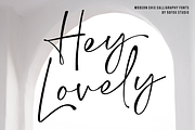 Hey Lovely - Chic Calligraphy, a Script Font by 50Fox (Thumbnail 1 of 17)
