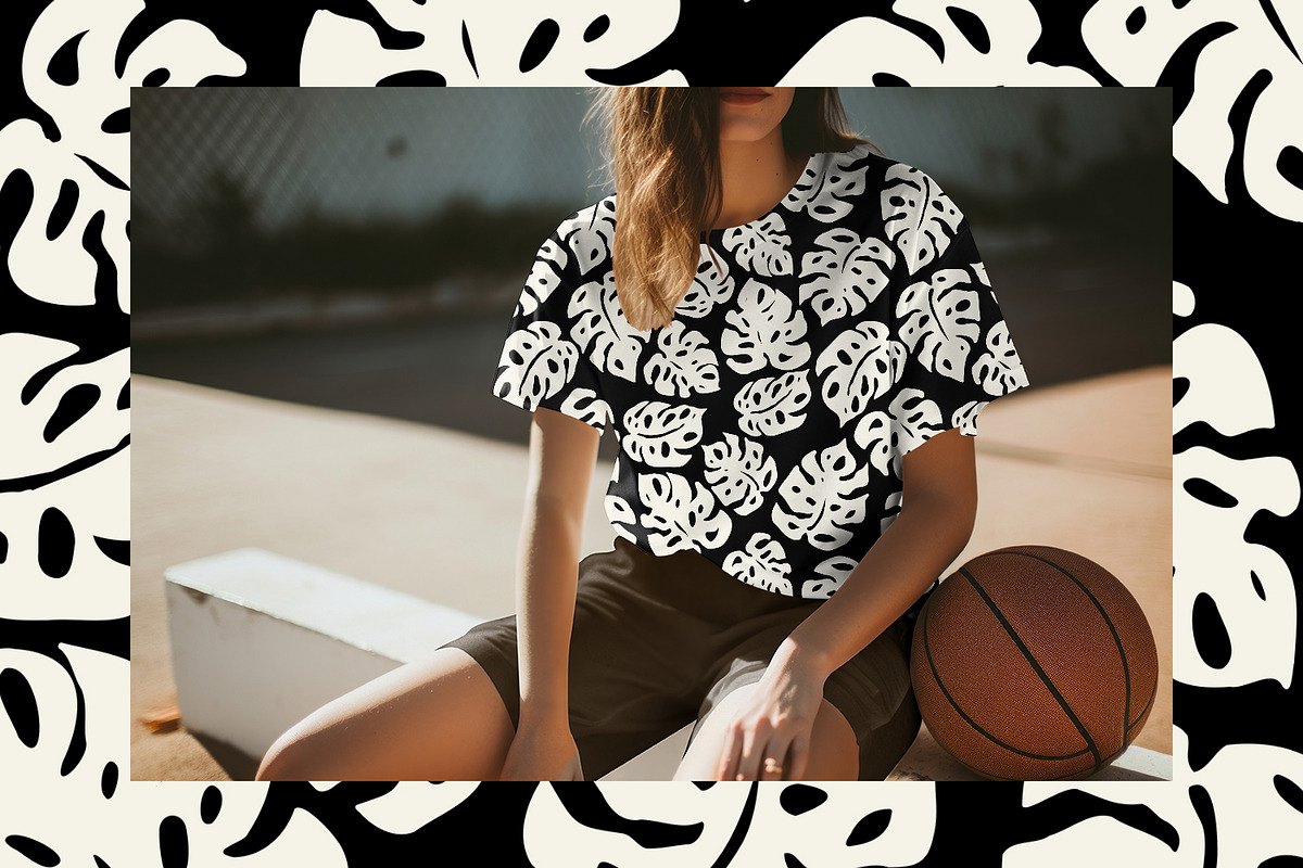 White Monstera Leaves, a Pattern Graphic by MalyskaStudio (Photo 6 of 19)
