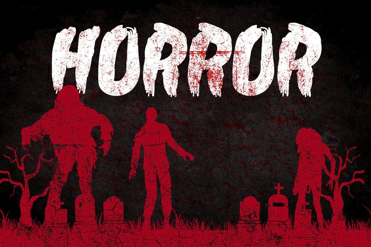 Zombie Attack Halloween Font, a Font by vladocar (Photo 2 of 8)