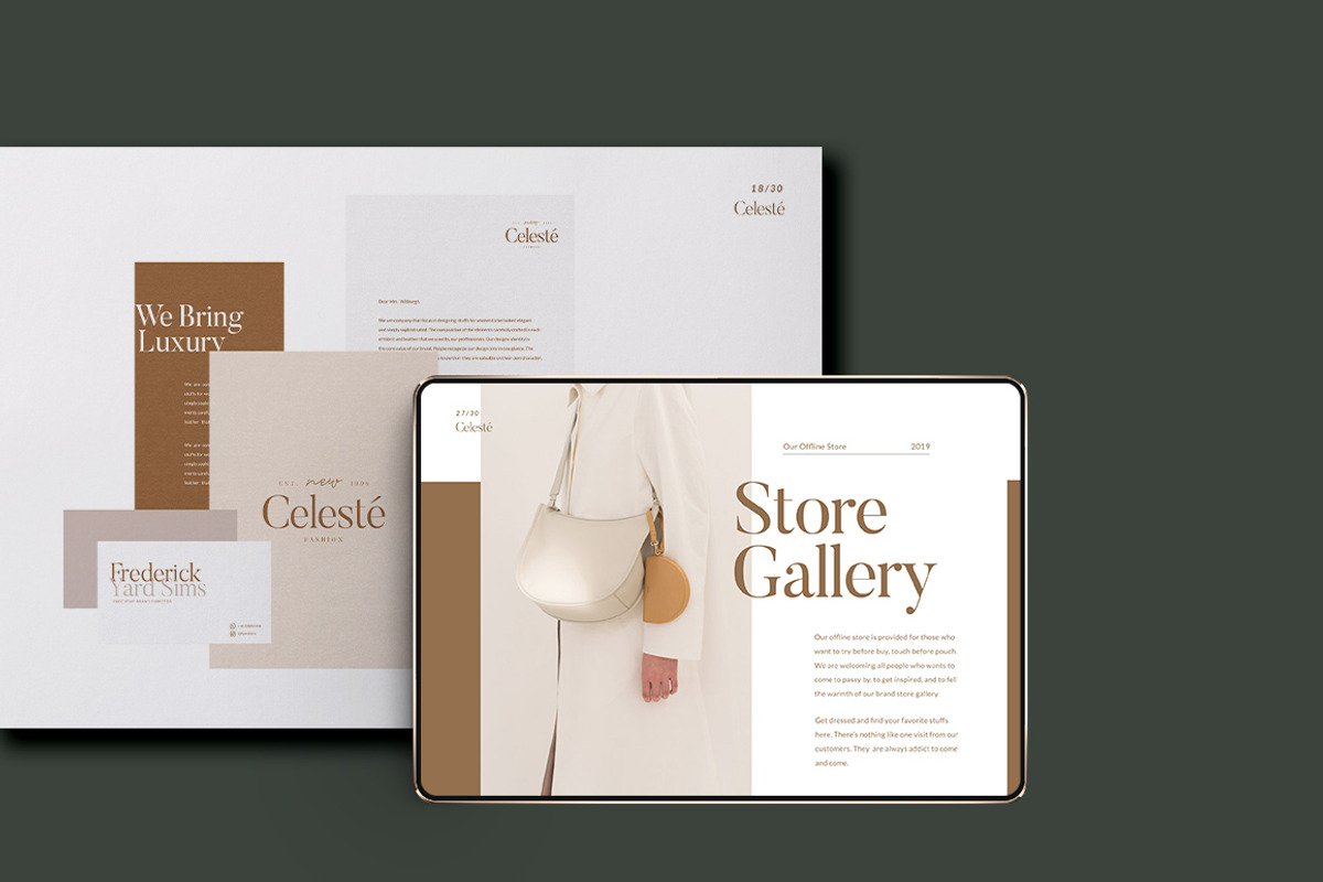 PS & Canva Celeste Brand Guideline, a Magazine Template by Eviory (Photo 6 of 14)
