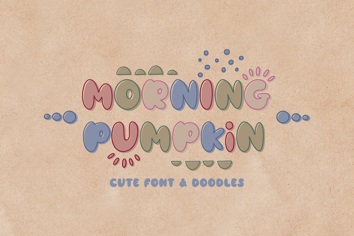 Morning Pumpkin Font & Doodles, a Sans Serif Font by CallMeStasia (Photo 1 of 12)