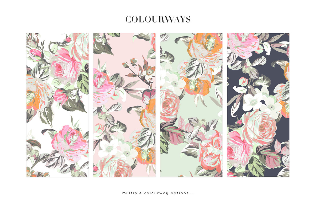 Autumn Rose Prints & Motifs, a Pattern Graphic by TSTUDIO (Photo 4 of 13)