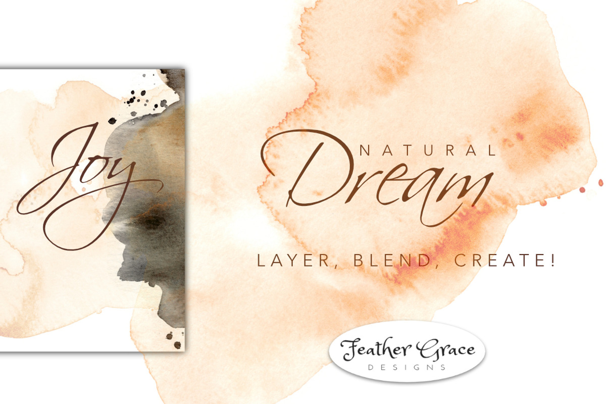 Ombre Grey & Brown Washes, an Illustration by Feather Grace Designs (Photo 4 of 7)