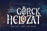 Gorck Helozat - Display Fantasy Font, a Serif Font by twinstd (Thumbnail 1 of 8)