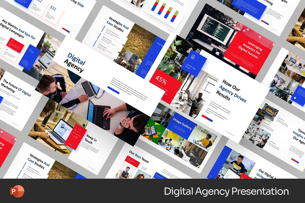 Digital Agency Powerpoint Templates, a Presentation Template by Fit-tee (Photo 1 of 2)