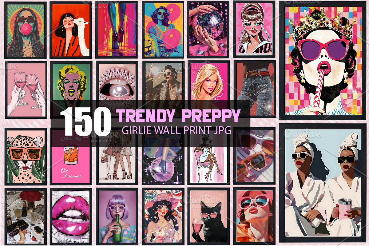 Pink Aesthetic Prints Girly wall art, an Arts & Entertainment Photo by Chipshpow Graphics (Photo 2 of 8)