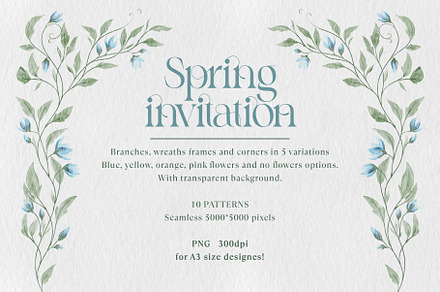 Spring, Easter invitations