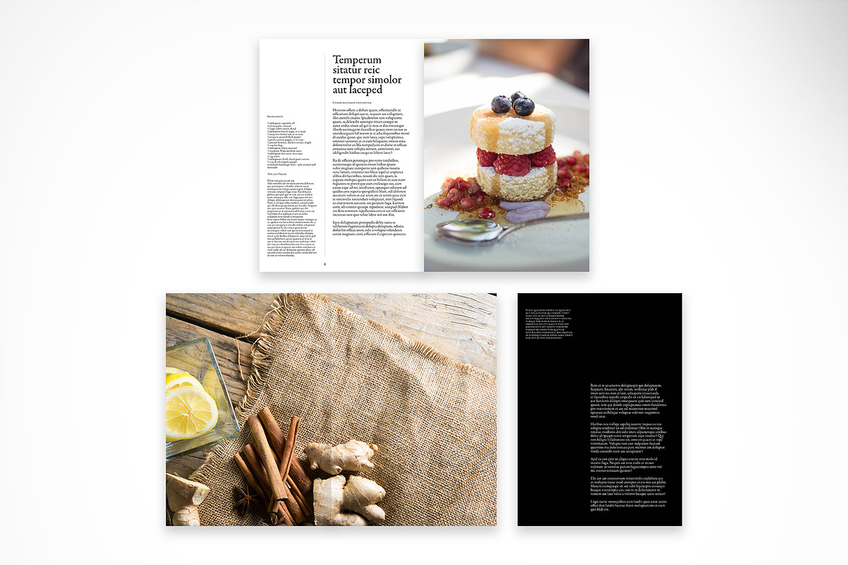 Modern Food & Recipe Book Layout, a Print Template by McLittle Stock (Photo 2 of 3)