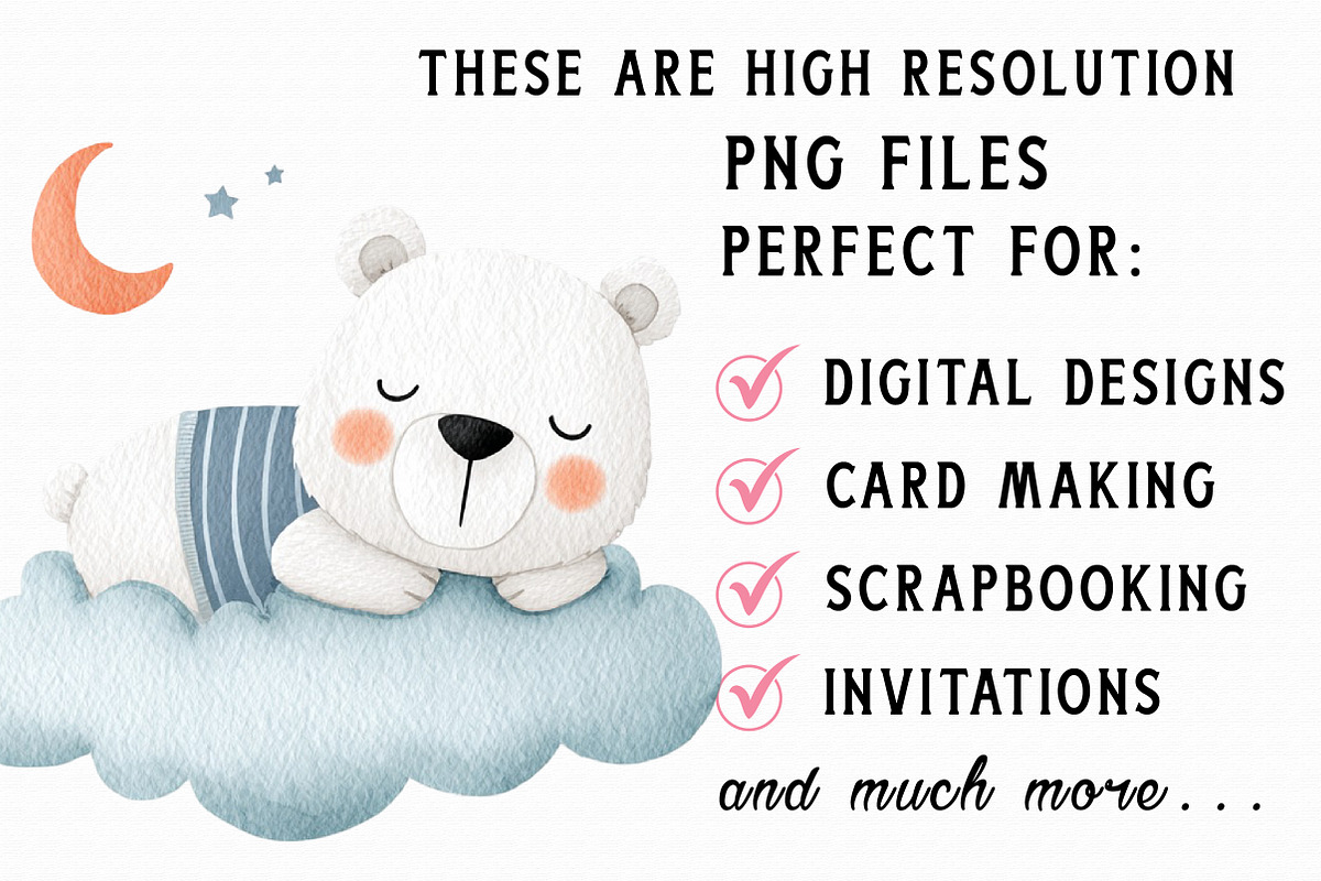 Baby Bear, Baby Shower Clipart, an Illustration by Libby Wishes (Photo 6 of 7)
