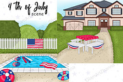 4th of July Scene, a Seasonal Illustration by GlamArtZhanna (Thumbnail 2 of 3)