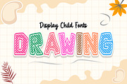 Drawing - Kids Font Types, a Font by KiddoGlyphs Studio (Thumbnail 1 of 3)