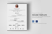 Simple & Clean Resume With MS Word, a Resume Template by Creative Shop (Thumbnail 1 of 3)
