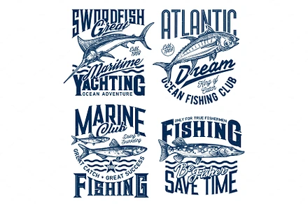 Fishing logo digital assets for download