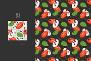 Tomatoes Vector Patterns, a Food Illustration by AKOMIX (Thumbnail 4 of 6)