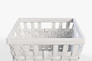 Wicker Basket Ikea Knarra 1 White, an Object 3D Model by Markelos (Thumbnail 3 of 10)