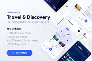 Travel & Discovery Mobile UI Kit