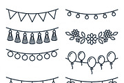 Bundles Set Floral Wedding Icons, an Outline Icon by adenpinkstore (Thumbnail 11 of 44)