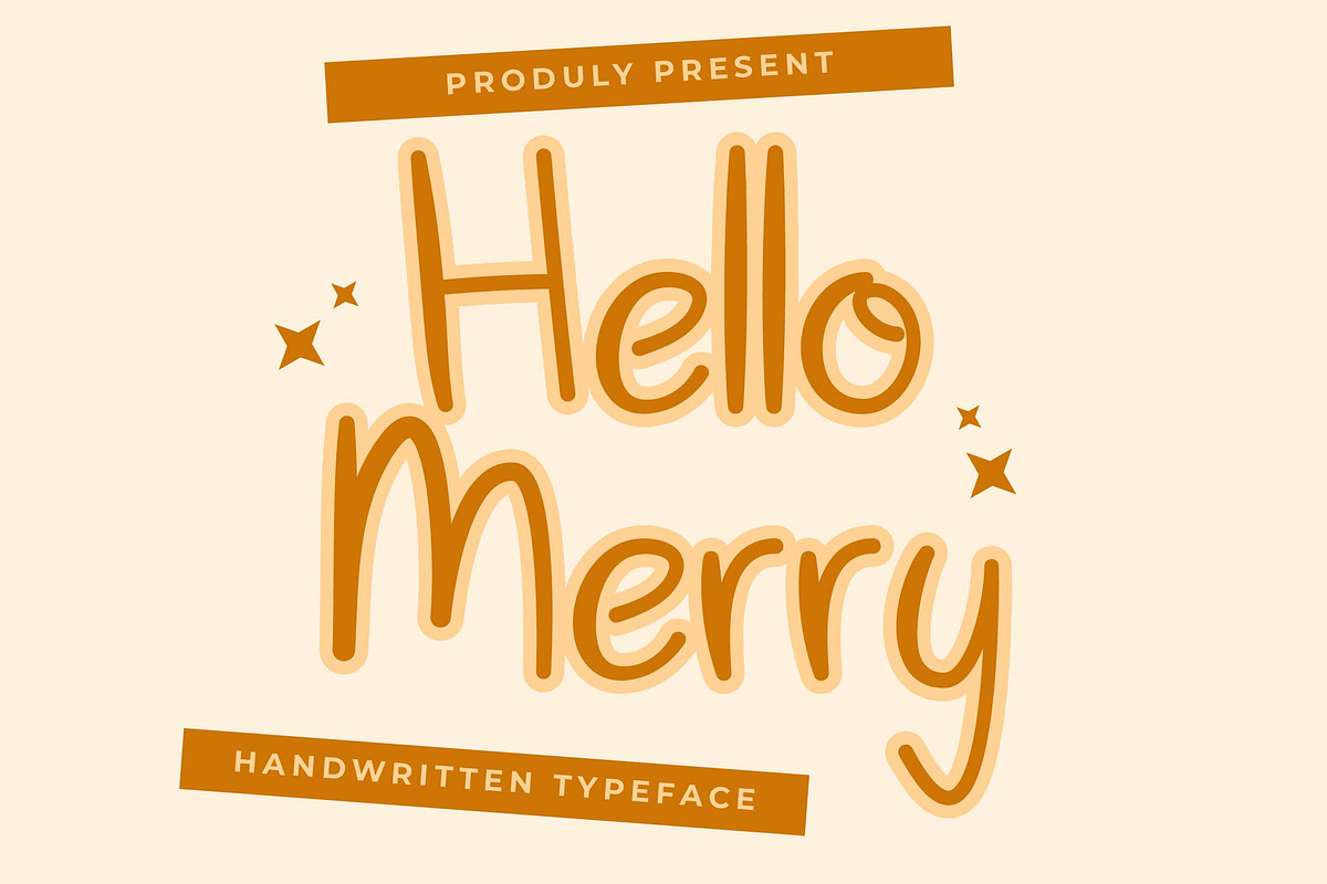 Hello Merry Handwritten Font, a Handwritten Font by Artiveko (Photo 1 of 6)
